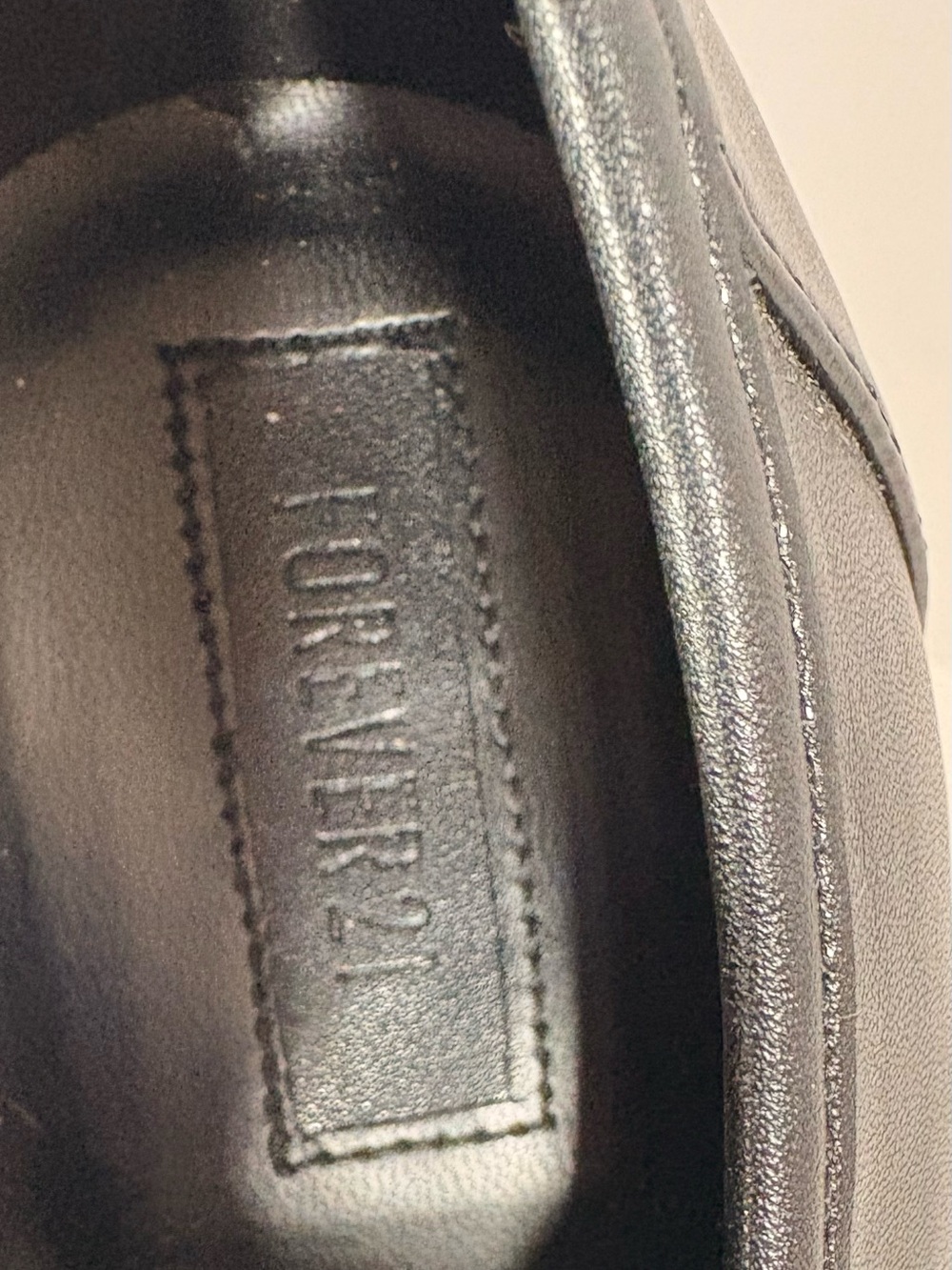 Forever 21 Black Platform Loafers with Metal Accent - Picture 2 of 4